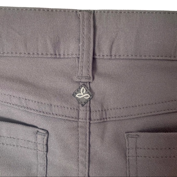 PRANA Brenna Moto Stretch Skinny Pants Mid Rise Gravel Nylon Size 2 - Picture 12 of 15